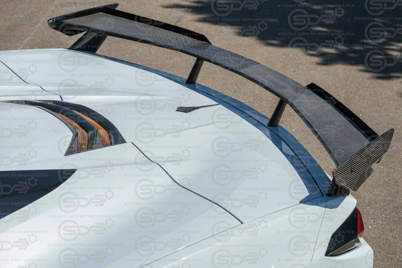 2020+ Corvette C8 Carbon Fiber High Wing Spoiler *ADD-ON*  Wickers Pair